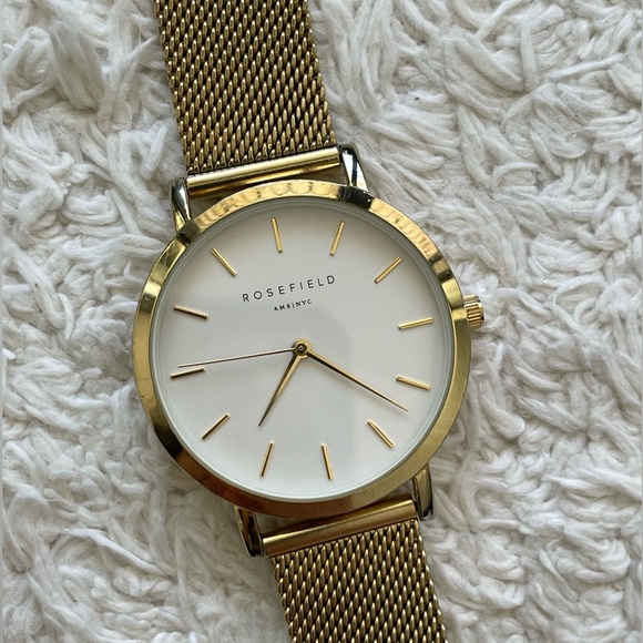 Rosefield Mercer Gold Mesh watch 38mn - Picture 3 of 15
